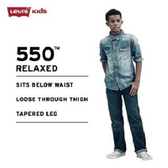 Levi's Other - LEVIS BOYS 550 RELAXED FIT JEANS - COAL MINER 14 (BRAND NEW)